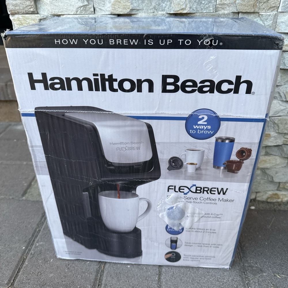 Hamilton Beach FlexBrew Coffee Maker - Black and Silver